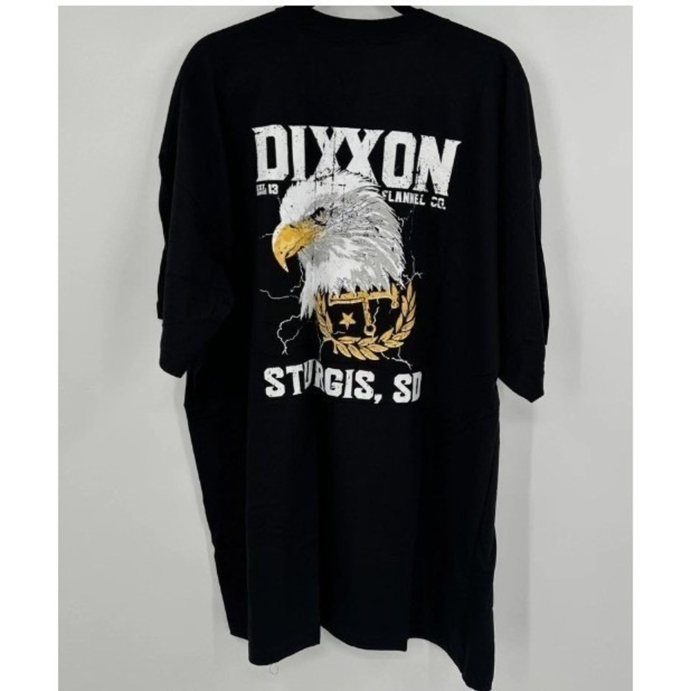 Dixxon Flannel Co Let Freedom Caw Sturgis‎ SD Eagle Black T-Shirt 3XL Cotton - Picture 5 of 5